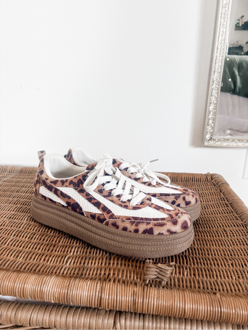 Leopard Print Platform Sneakers